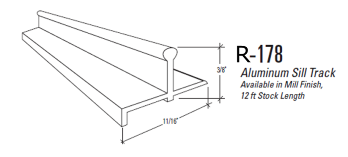 R-178 Aluminum Sill Track