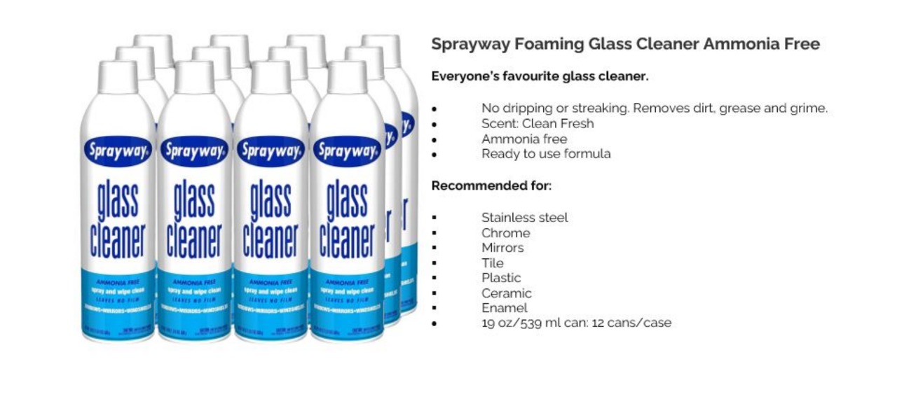 Sprayway Glass Cleaner No Streaking Ammonia Free